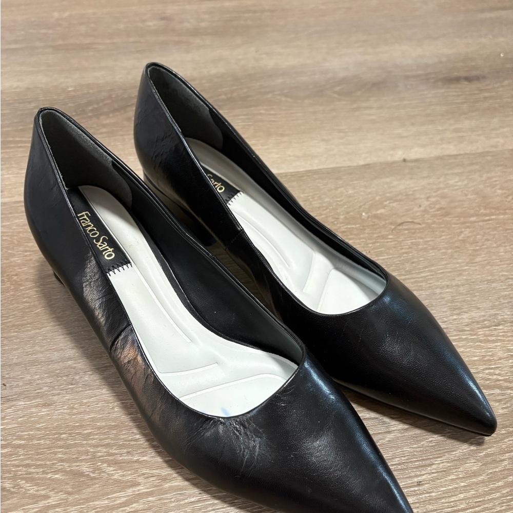 Franco Sarto Black Leather Heels